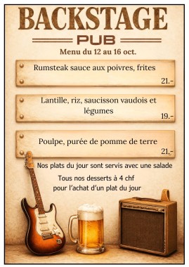 Menu de la semaine