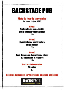 Menu de la semaine