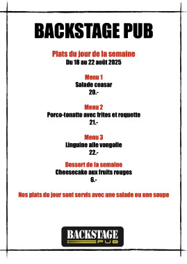 Menu de la semaine