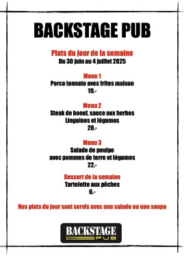 Menu de la semaine