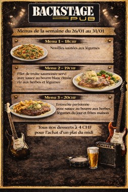 Menu de la semaine