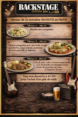 Menu de la semaine