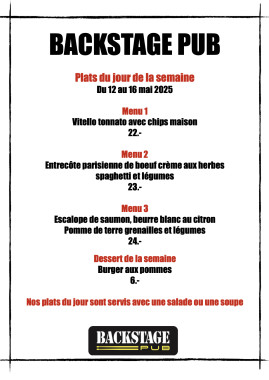 Menu de la semaine