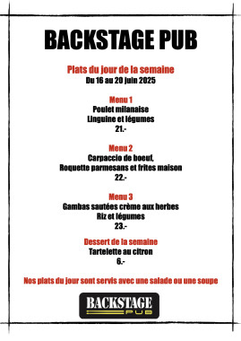 Menu de la semaine